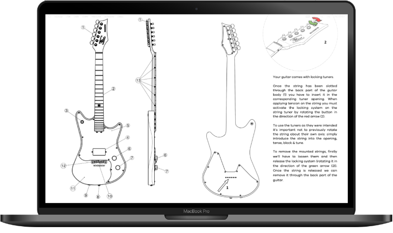 aluminum guitar body Ray Planet